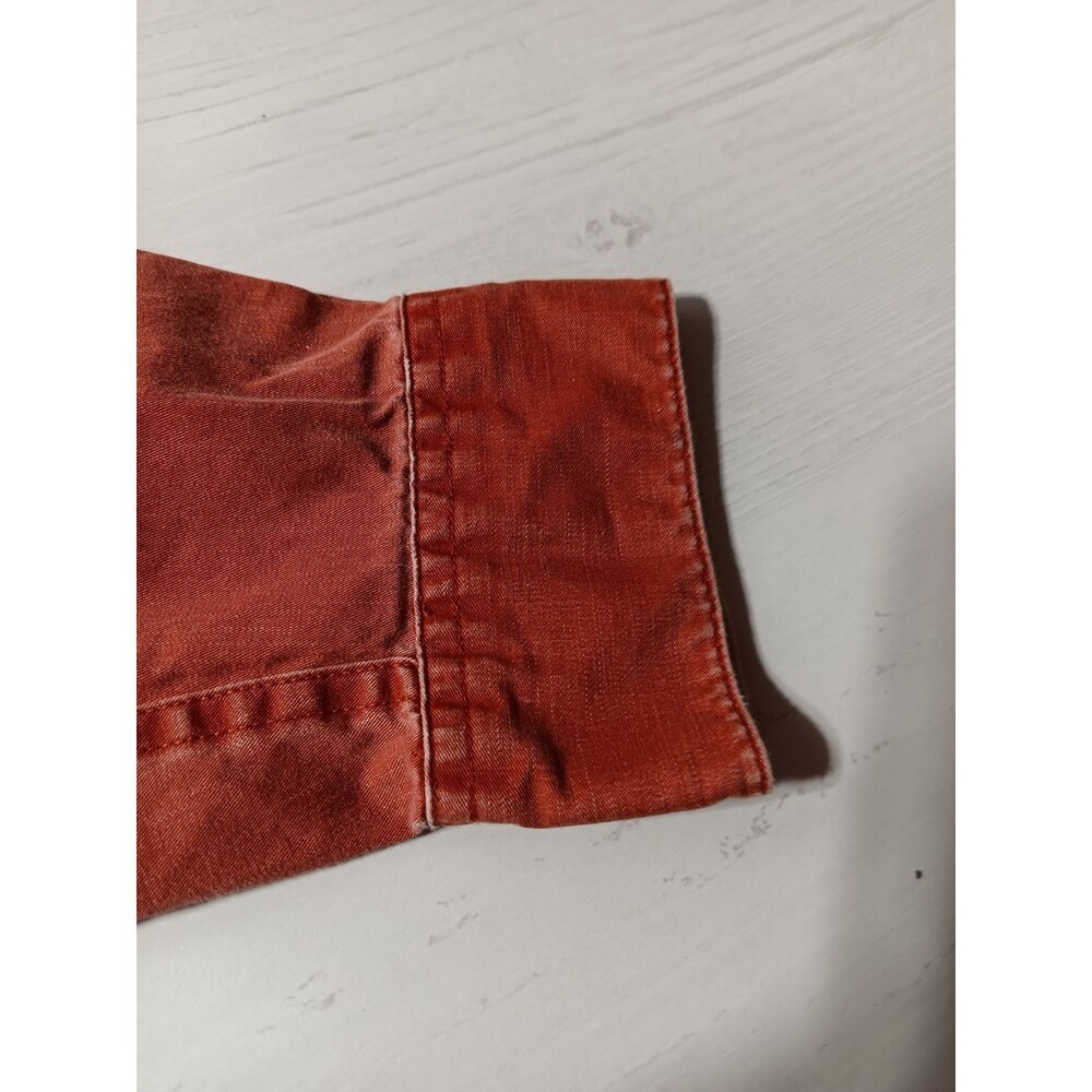 Columbia XCO short-sleeved cotton shirt mens size Large Burnt Orange Rust Color - Picture 9 of 16